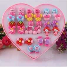 XoBathti 20 Pairs of Cartoon Kids Earrings - Adorable, Fun Accessories for Little Fashionistas